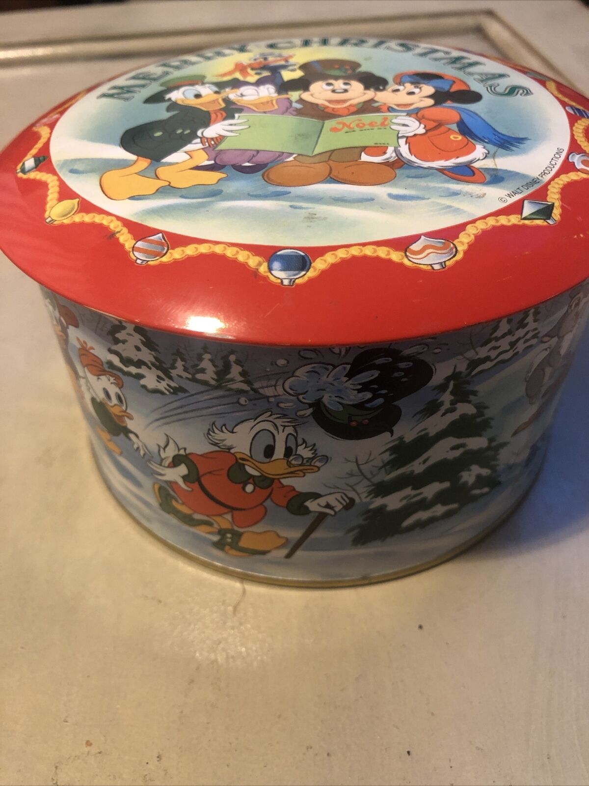 Merry Christmas Walt Disney Tin made in England for American Candy Manufacturing