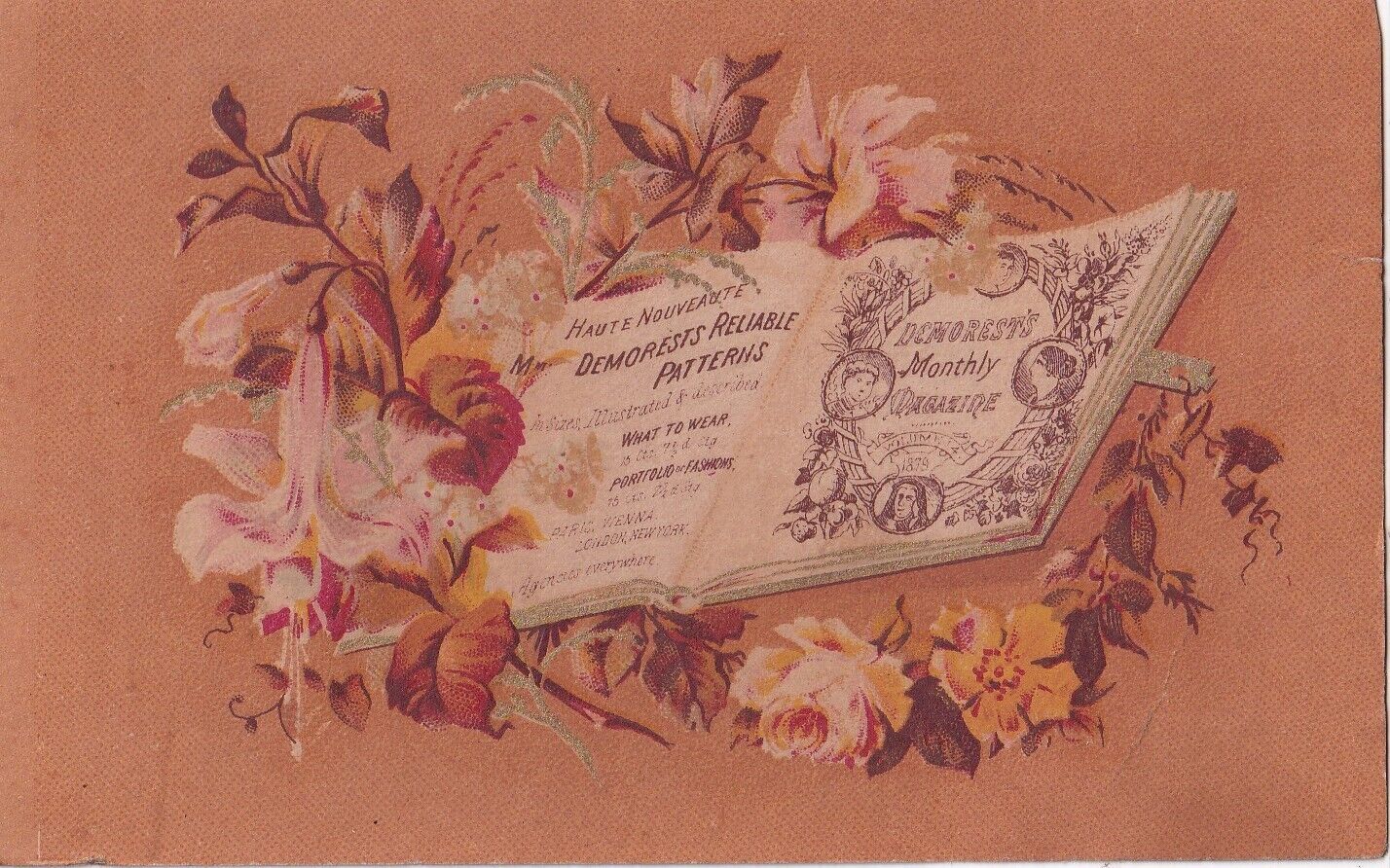 1800s Victorian Trade Card - Demorest\'s Reliable Patterns