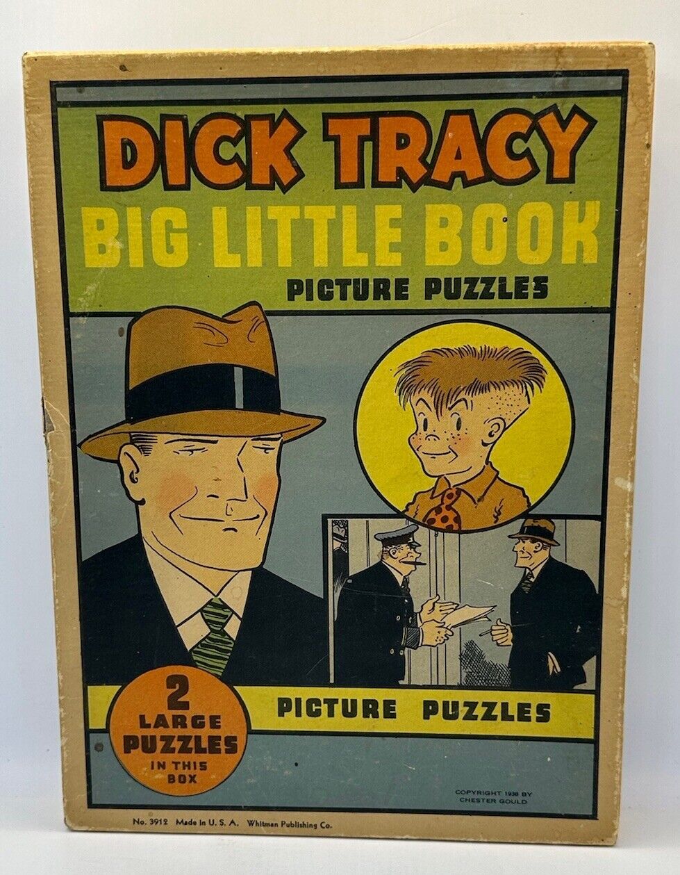 DICK TRACY SCARCE BIG LITTLE BOOK PUZZLES IN ORIGINAL BOX 1938 WHITMAN NO RES