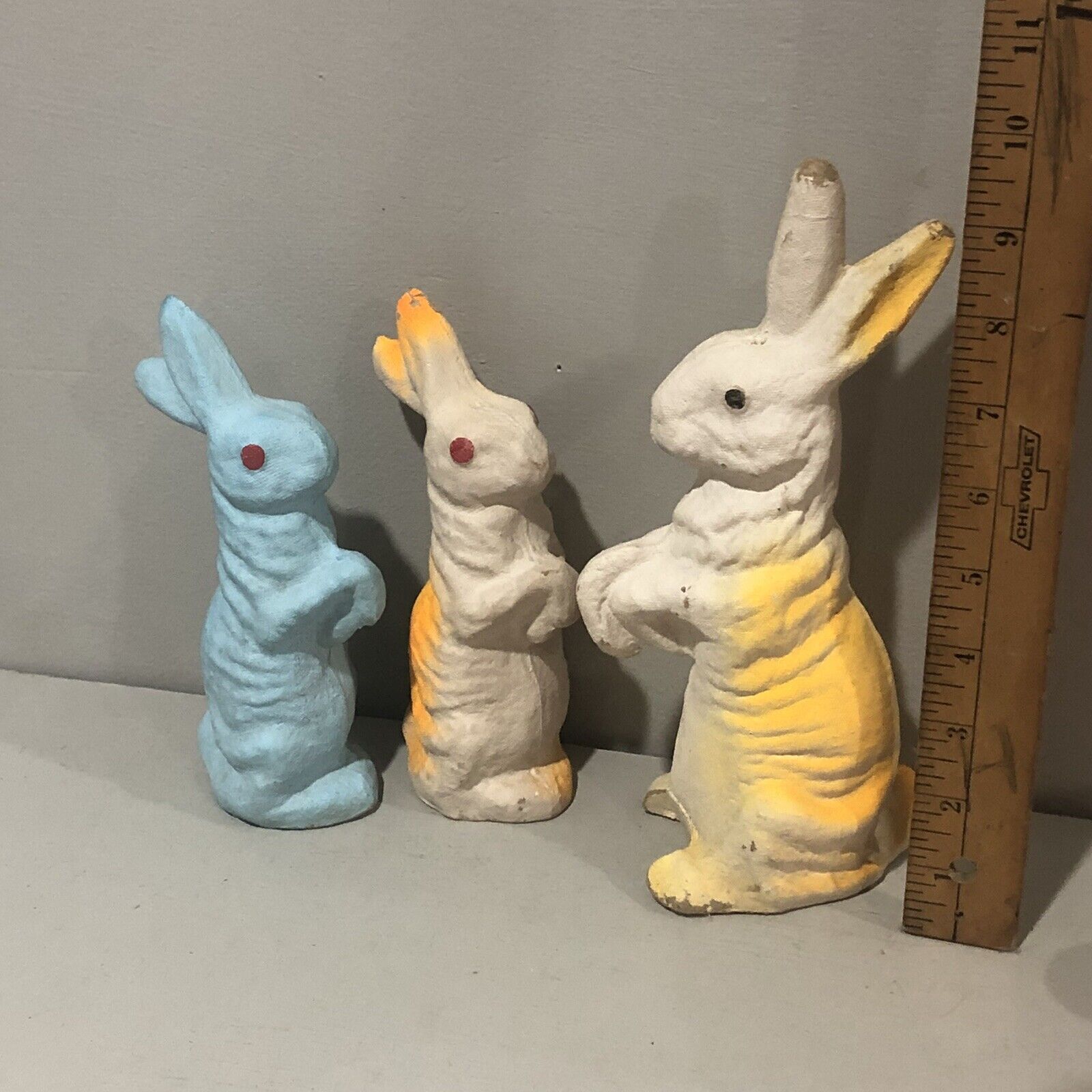 Vintage Paper Mache Easter Bunny Rabbit Lot