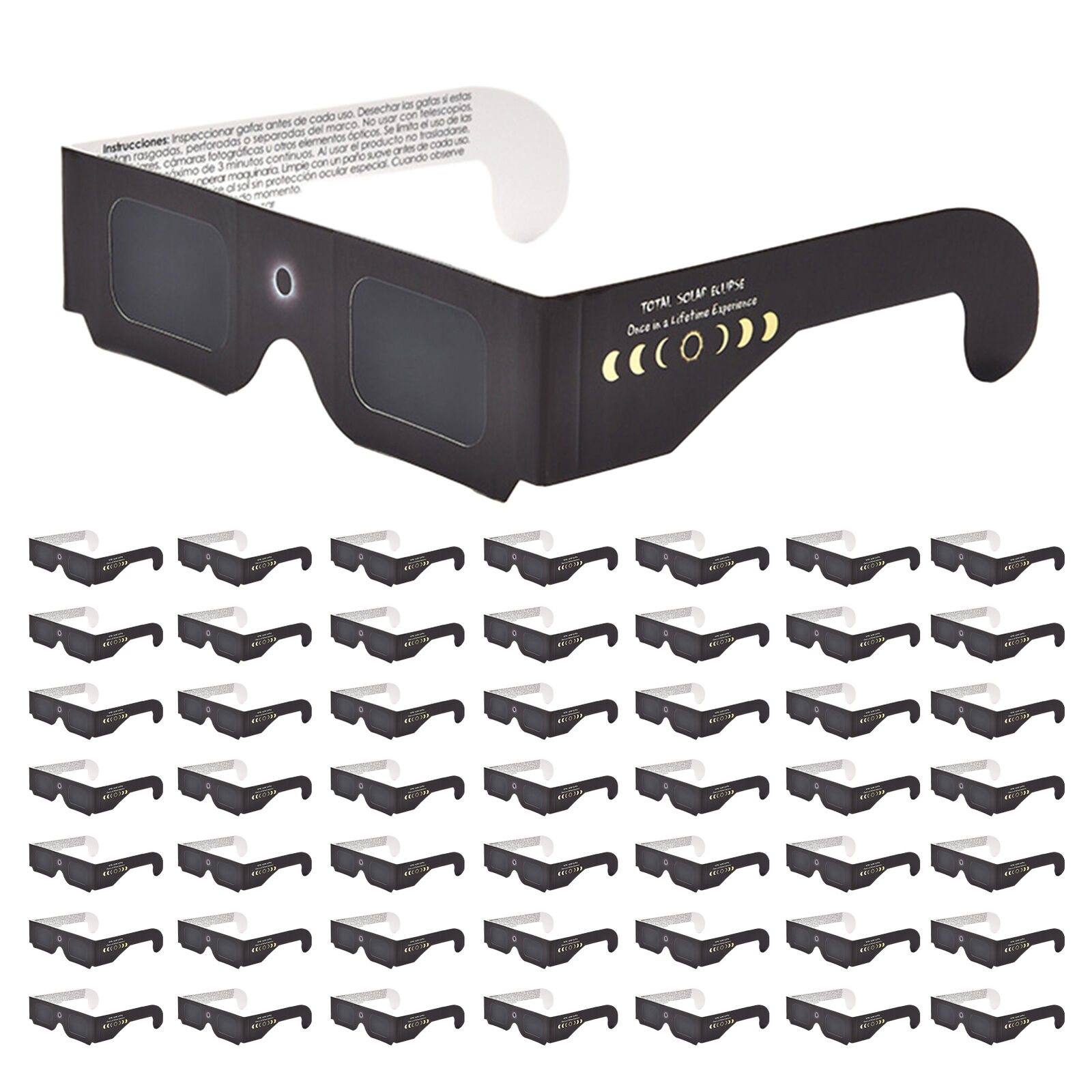 Plastic Eclipse Viewing Glasses Solar Lightweight Uv Blocking Translucent
