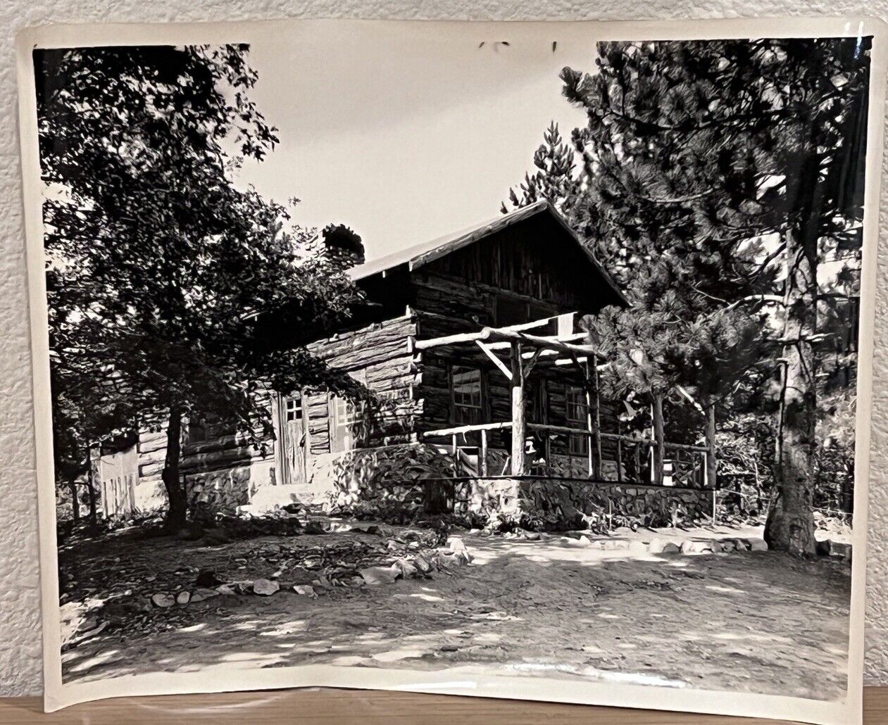 c1930s Cabin At Cedarpines Park CA California B&W 8x10” Photo