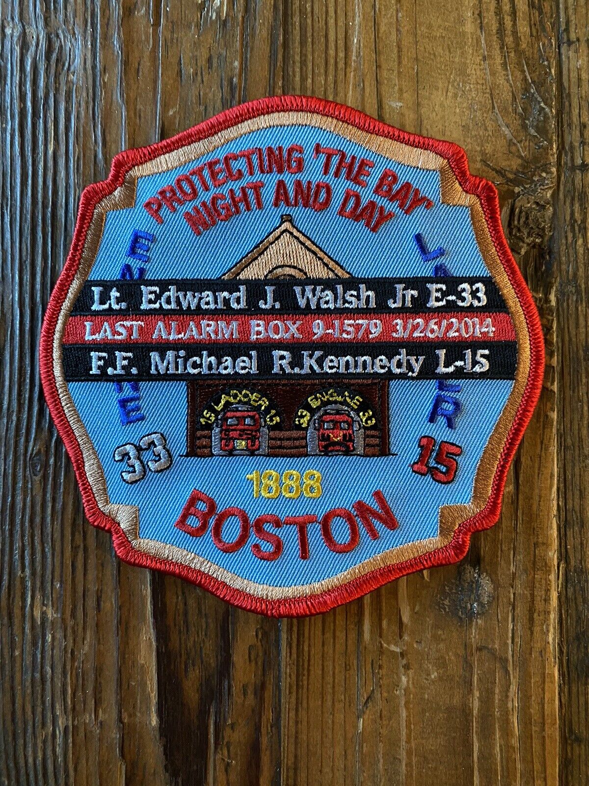 Massachusetts - Boston MA Fire Dept Fire Patch 5x5 Inch Memorial Patch