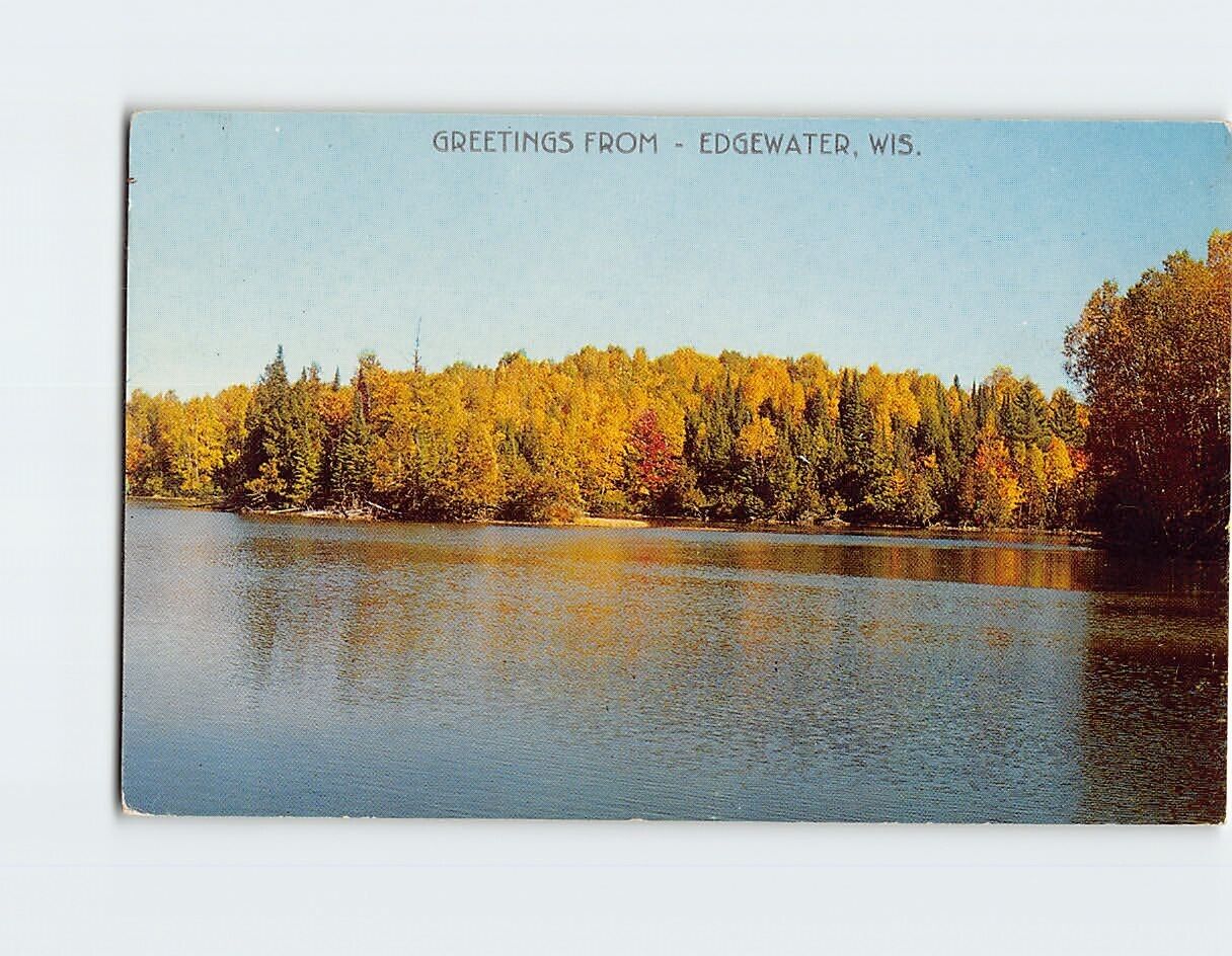 Postcard Nature Scenery Greetings from Edgewater Wisconsin USA