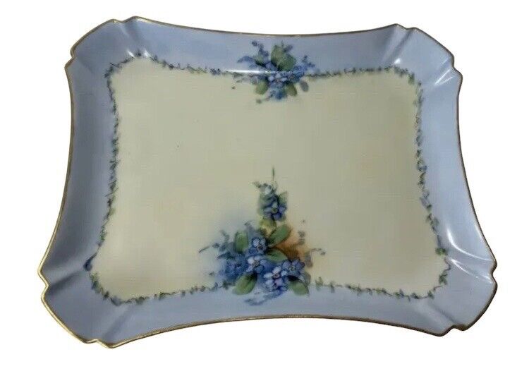 Hutschenreuther Selb Bavaria Germany Vanity Dresser Tray Porcelain Jewelry Plate
