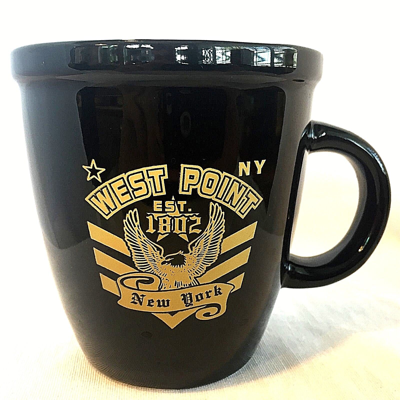 U.S. ARMY WEST POINT Coffee Mug LARGE Gold Emblem Eagle Established 1802 