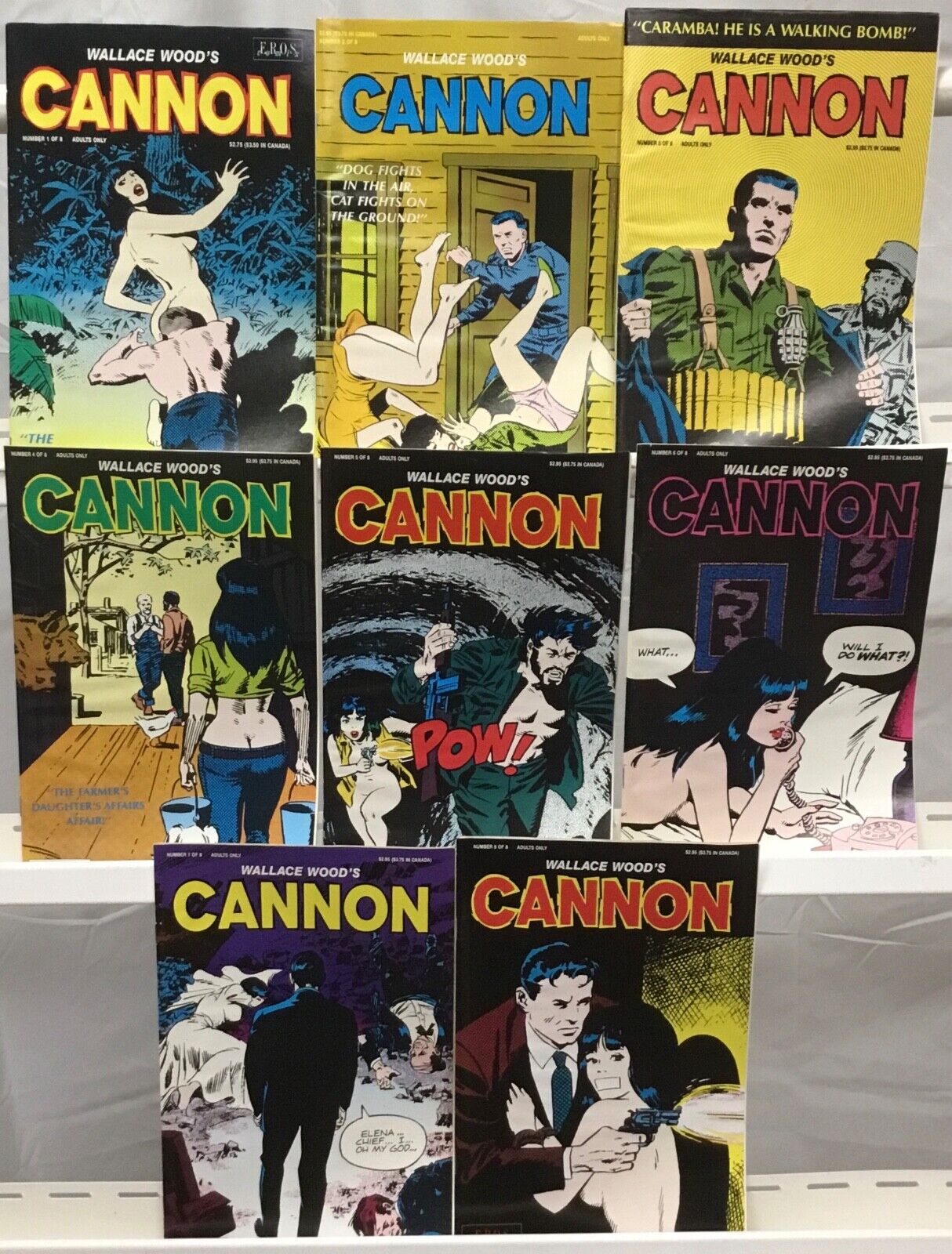 Eros Comix Cannon #1-8 Complete Set FN 1991