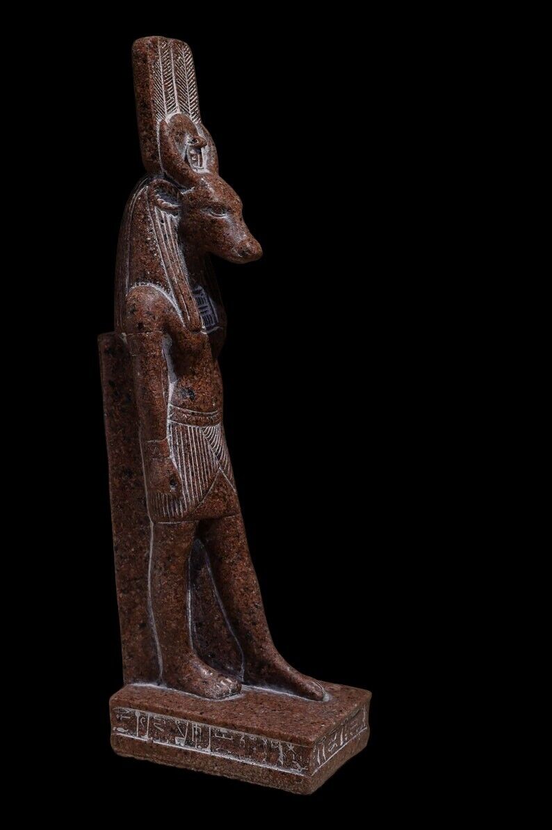 UNIQUE LARGE ANTIQUE EGYPTIAN Khnum Statue Ancient Egypt Handmade