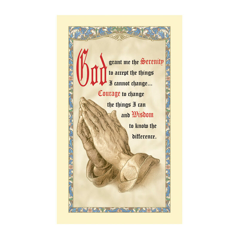 Serenity Prayer - Laminated Holy Card 