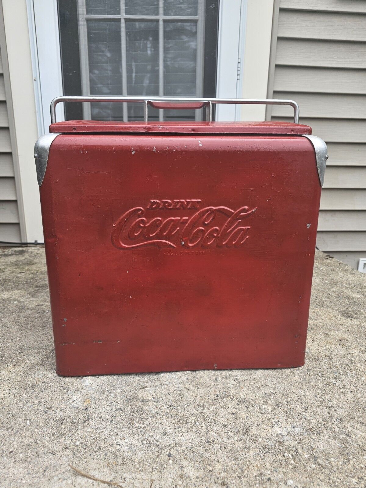 RARE Antique Drink Coca Cola Cooler Progress Refrigerator Co. Louisville, KY 