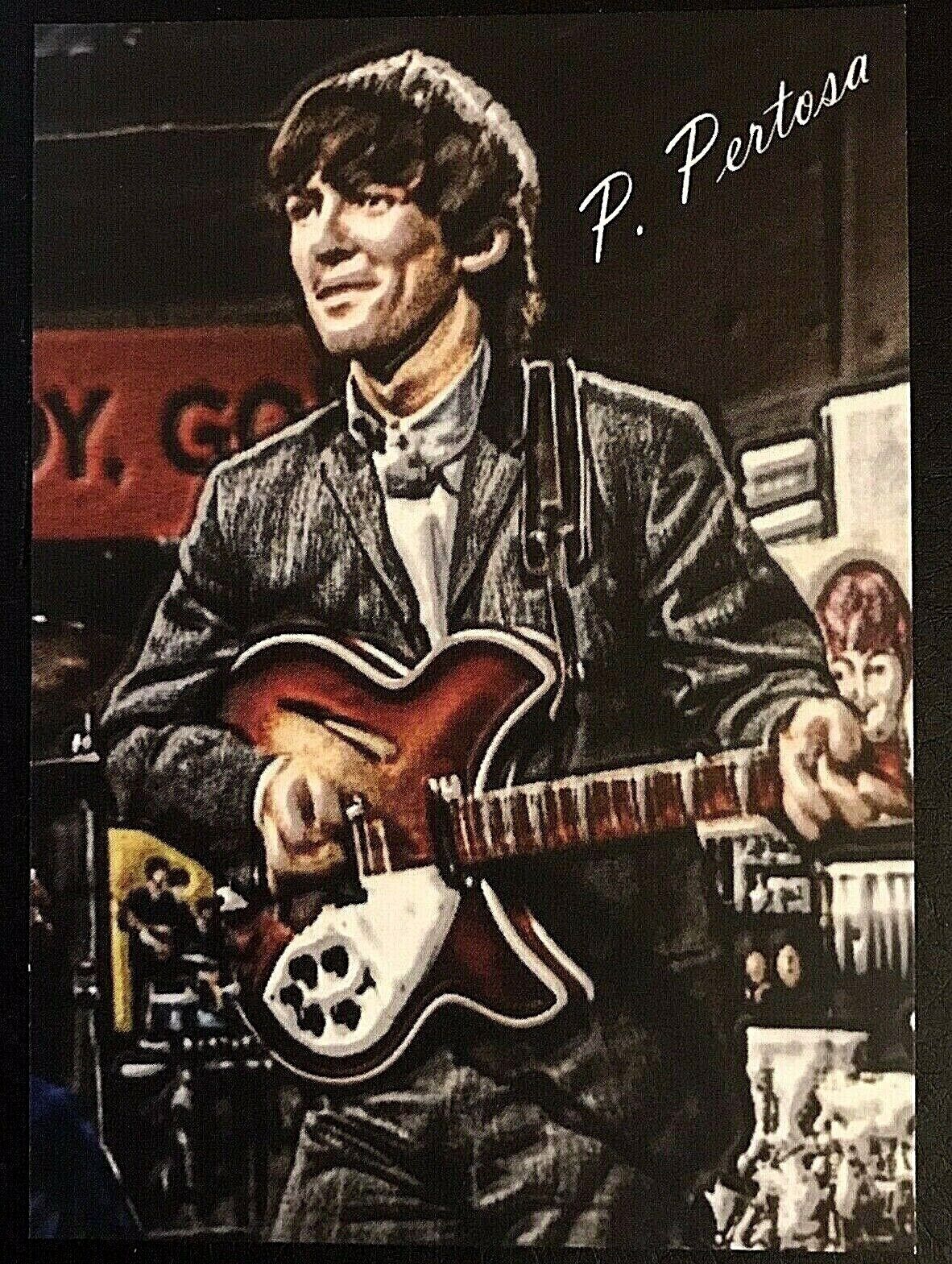 George Harrison Beatles Pietro Pertosa Giclee Art Print ACEO Sample Card #GH-1