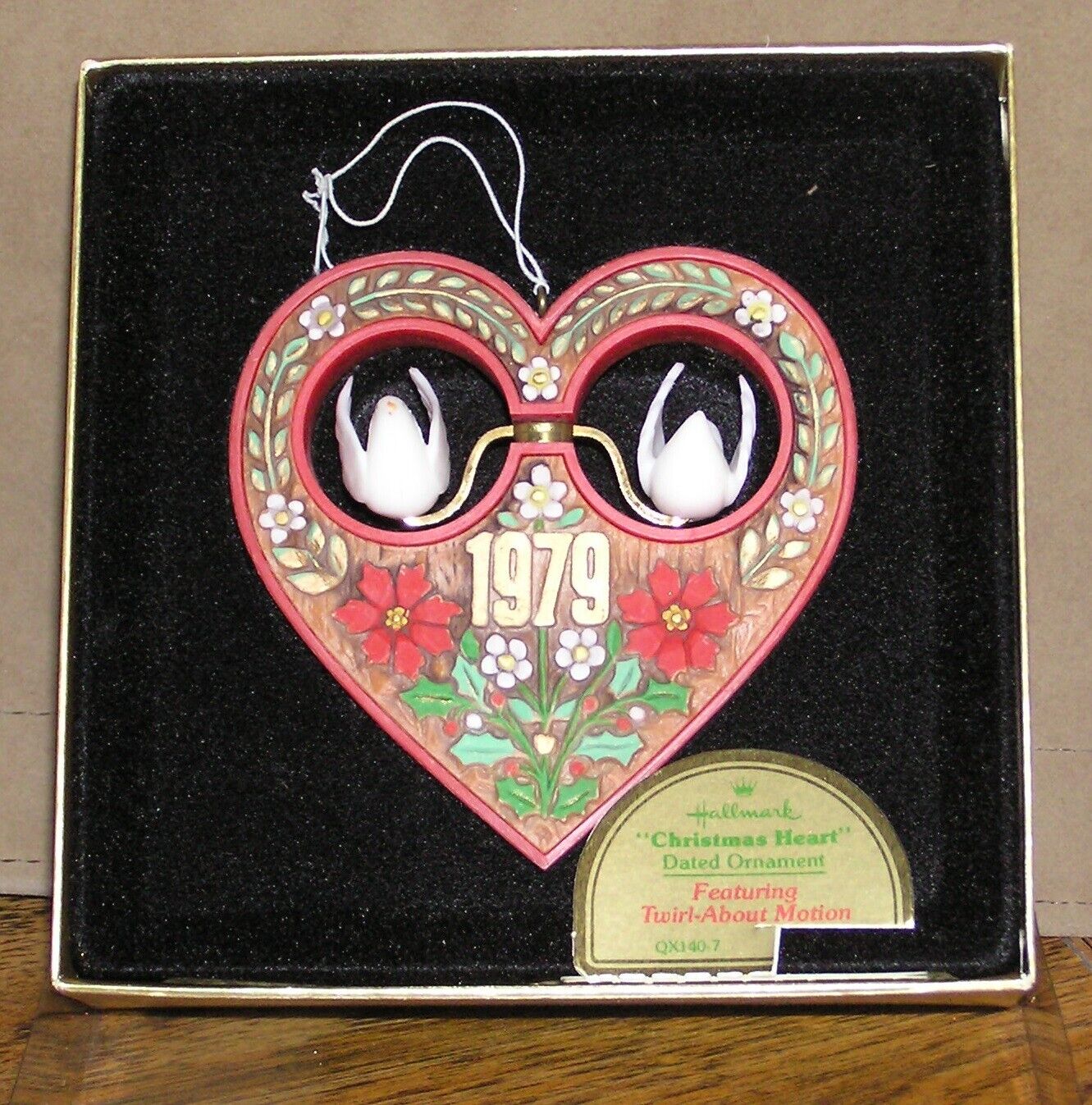 Hallmark 1979 Christmas Heart Dove Twirl-About Ornament