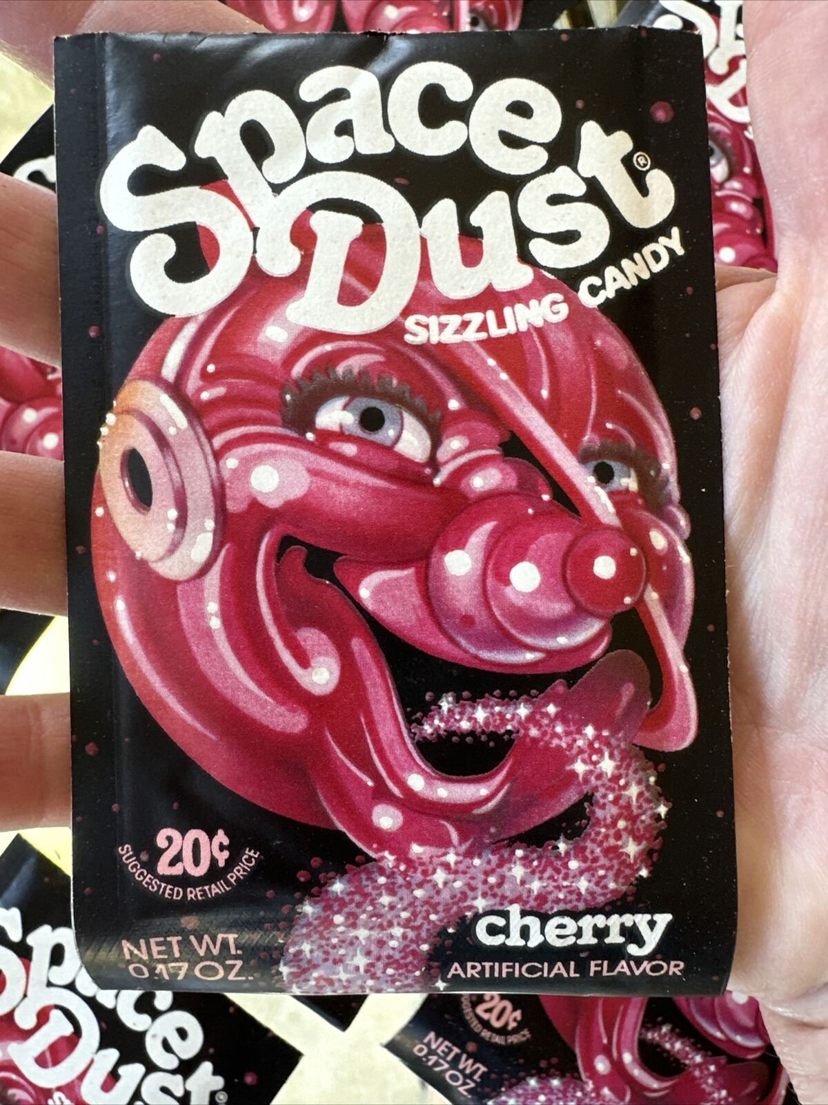 RARE Vintage 1970\'s SPACE DUST Sizzling Candy. Cherry, Unopened/New 1 pack