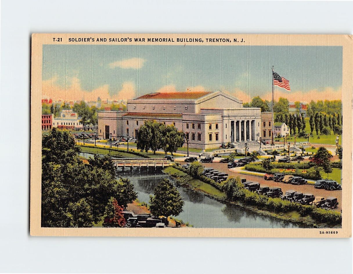 Postcard Soldiers And Sailors War Memorial Building, Trenton, New Jersey