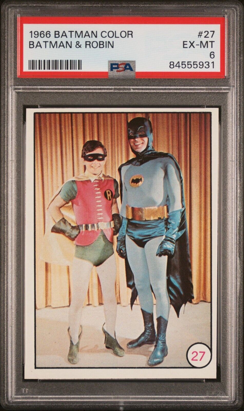 1966 Topps Batman Color 27 Batman & Robin PSA 6