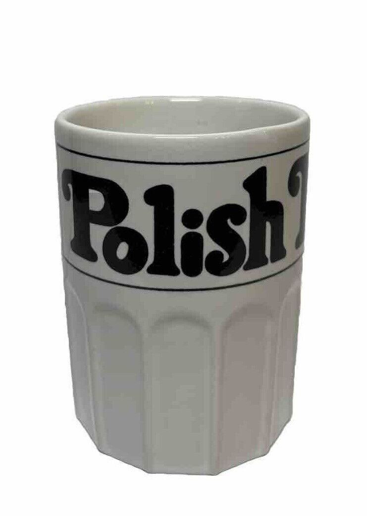 Vintage Polish Mug Gag Gift Ceramic Handle Inside