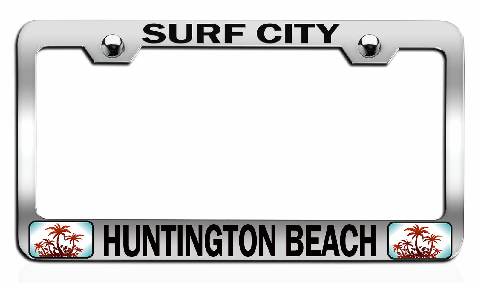 SURF CITY HUNTINGTON BEACH Beach License Plate Frame-CAN PERSONALIZE