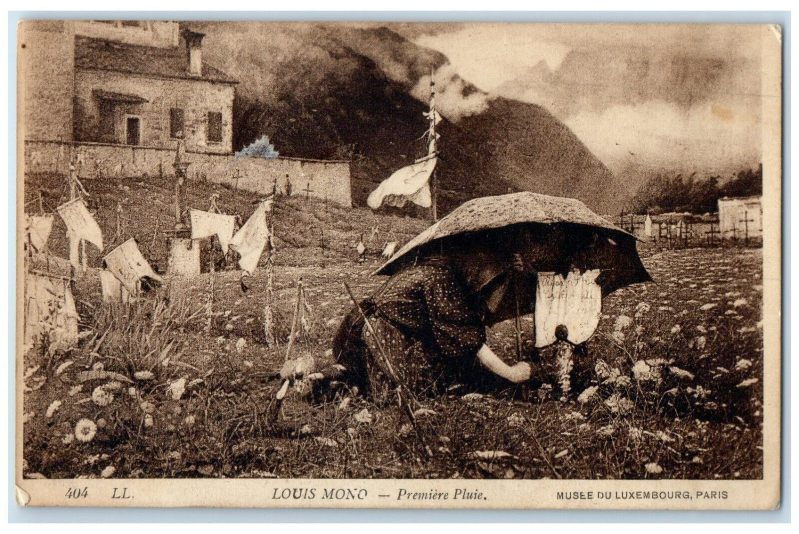 1924 Premiere Rain Louis Mono Musee Du Luxembourg Paris France Postcard