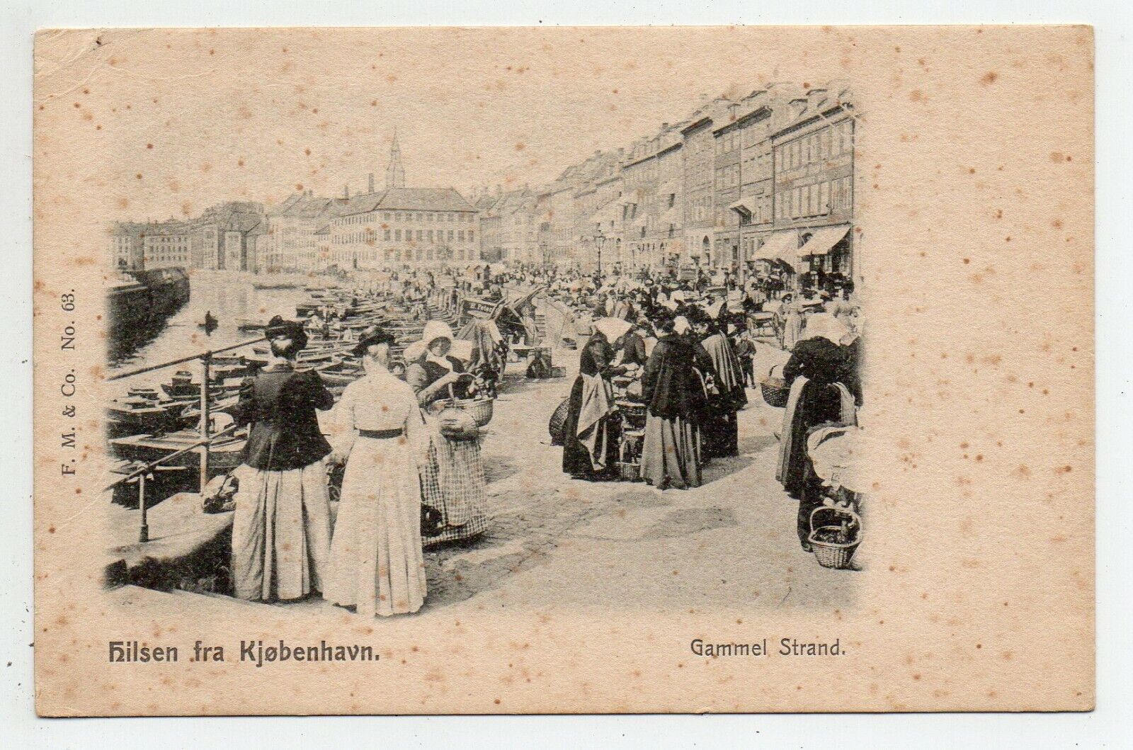 Copenhagen - Kobenhavn - Hilsen From Kjobenhavn - Gammel Strand - Year 1905