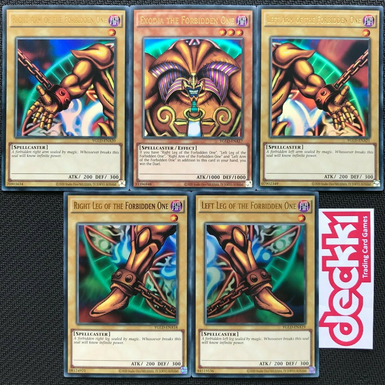 ALL 5 PIECES OF EXODIA | Exodia Forbidden One Set | Ultra Rare YGLD MINT YuGiOh