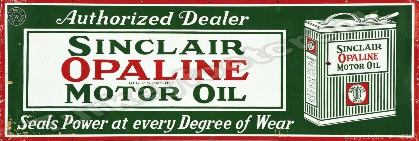 Sinclair Opaline Motor Oil 6\