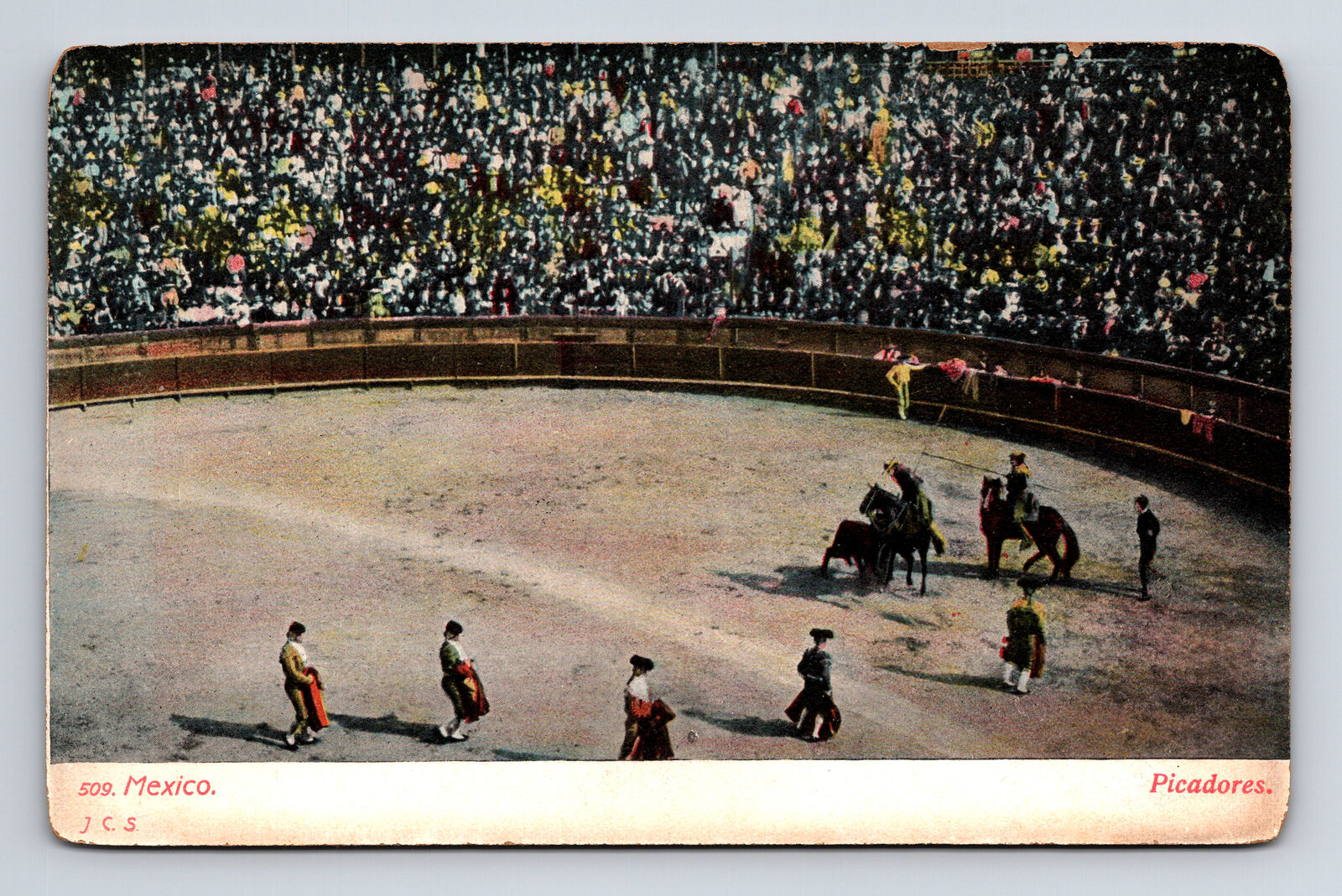 Picadores Bullfighting Toreadors Mexico Postcard