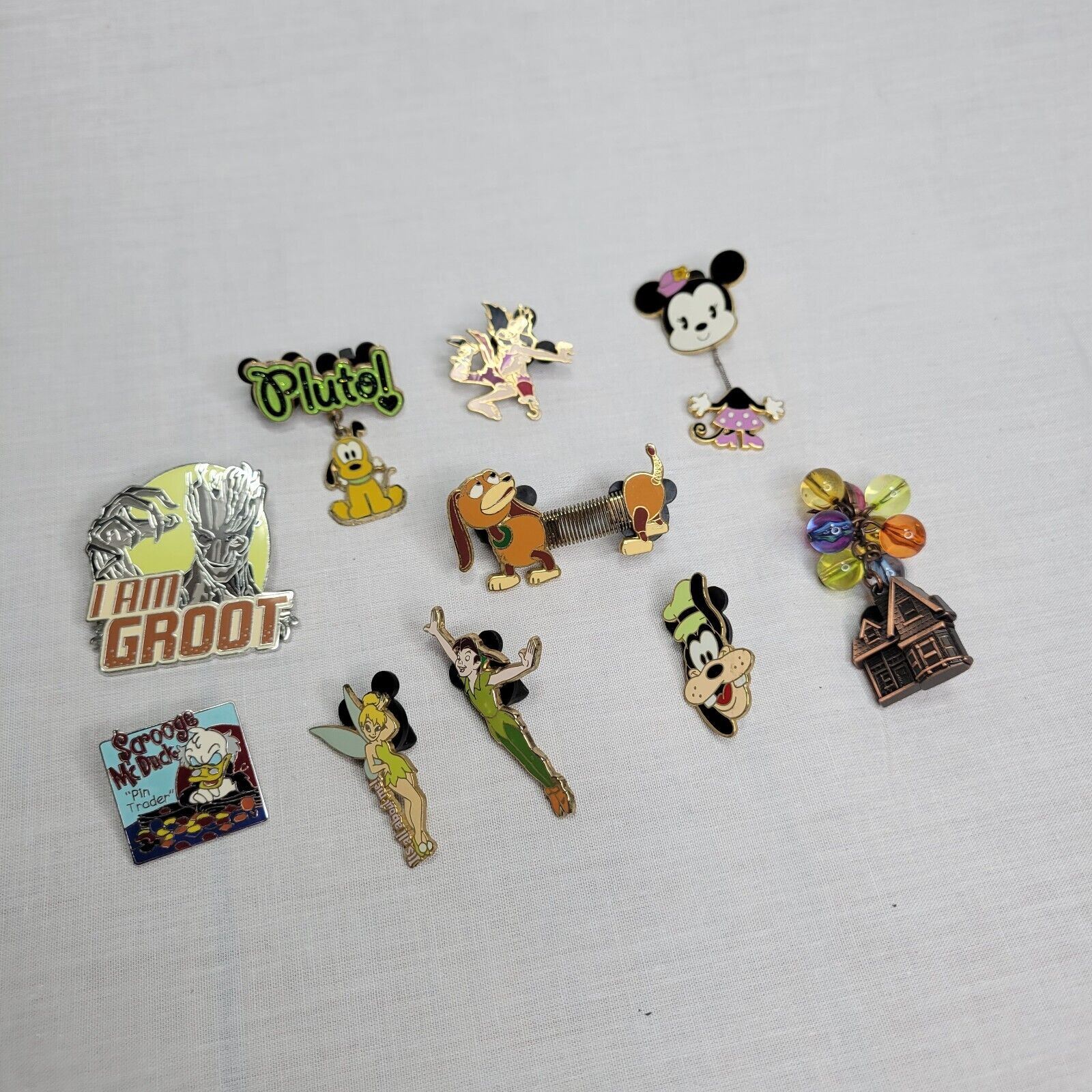 10 Piece Lot Of Disney Trading Pins Marvel Pixar Mixed Themed Authentic Pins