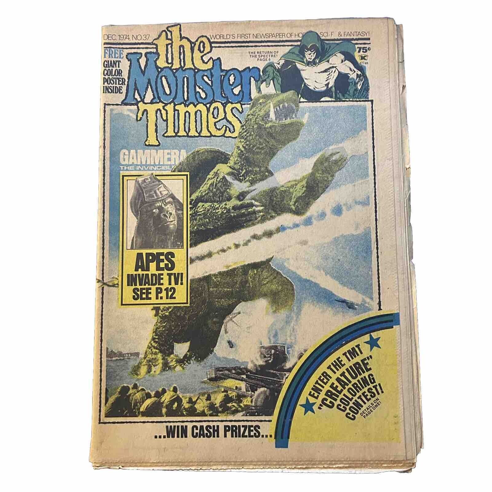 The Monster Times, Vol. 1 No. 37 - Dec. 1974 Newspaper Fanzine