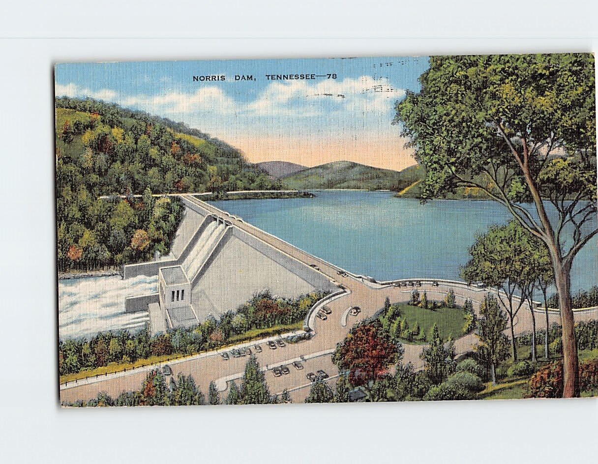 Postcard Norris Dam Tennessee USA