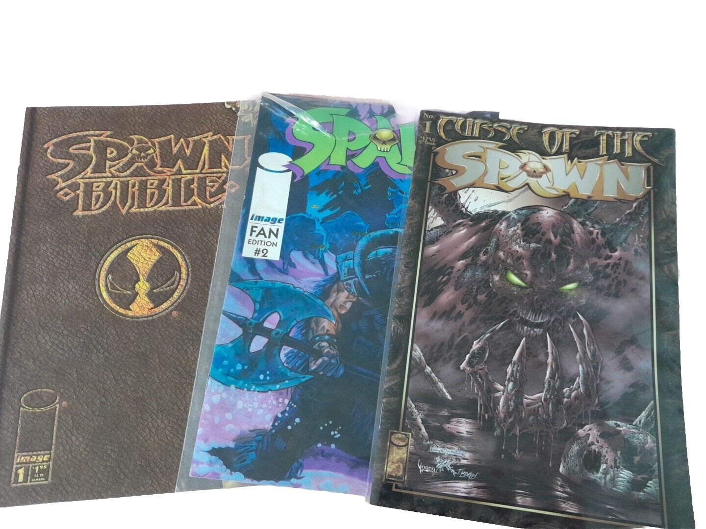 Spawn Set Of 3 Includes Bible And Curse ,and Fan Edition #2 In Bags