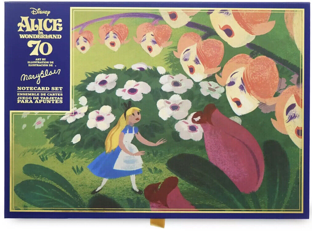 Disney Alice in Wonderland 70th Note Card & Envelope Set Of 20 By Mary Blair