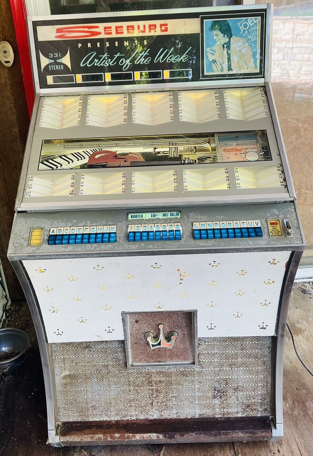 SEEBURG SELECT-O-MATIC 160 SELECTION ARTIST OF THE WEEK JUKEBOX MODEL DS 160 H