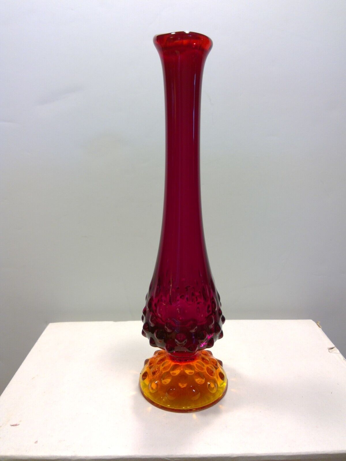 Fenton Amberina Glass 9 1/8\