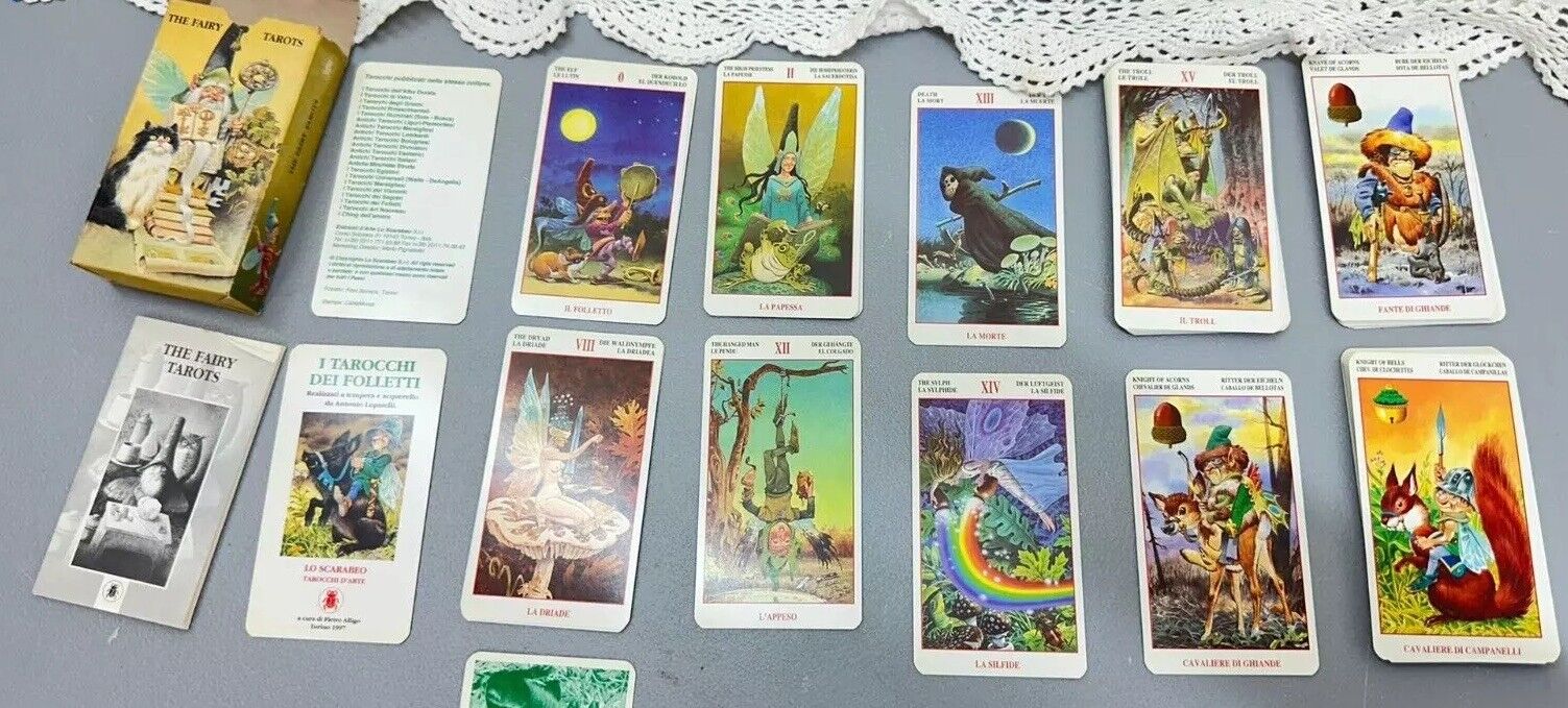 Vintage 1997 The Fairy Tarots Cards Deck Lo Scarabeo