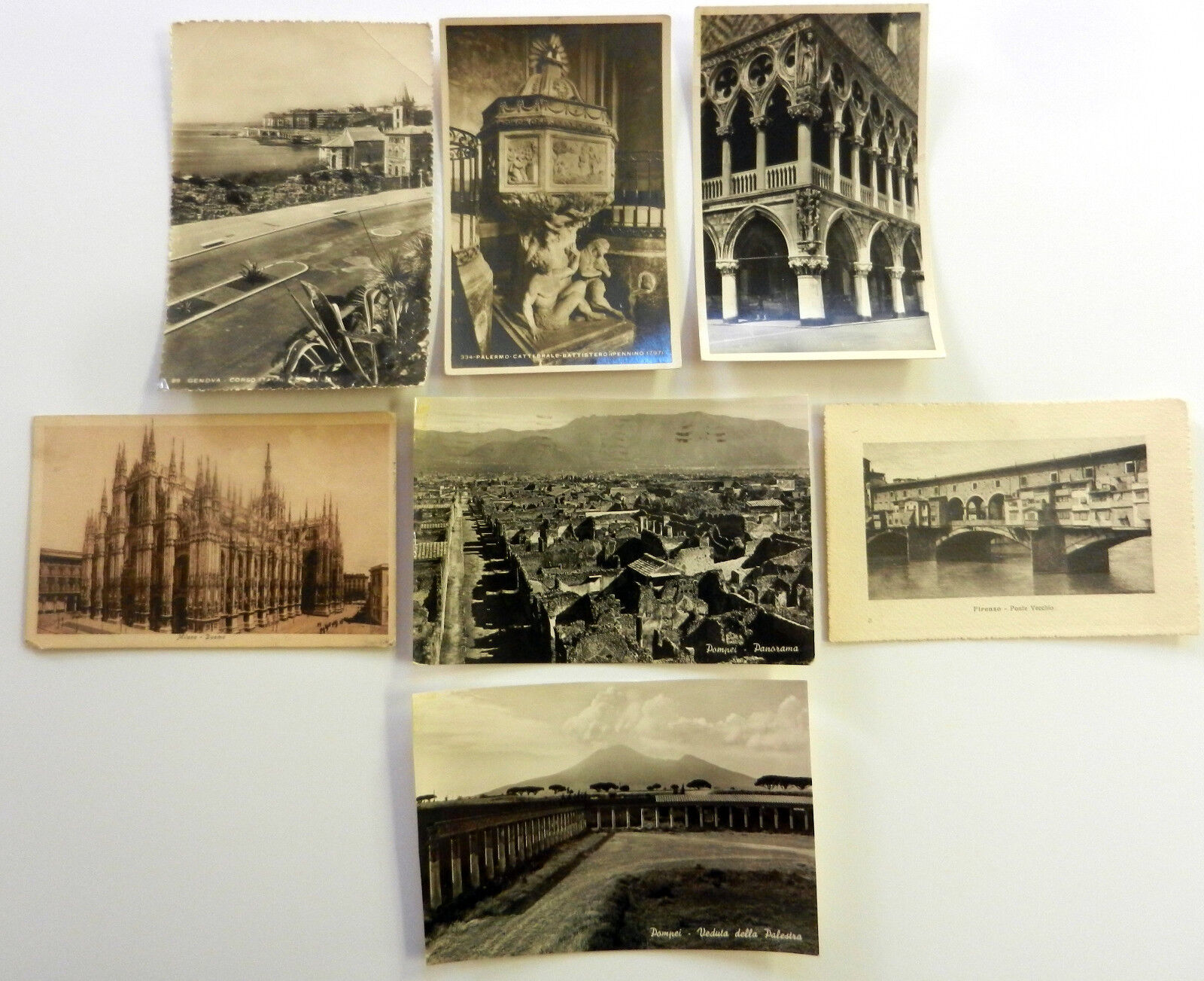 Lot Of 7 ITALY Postcards 1900s Various Locations ARCHITECTURE Interest SET#9
