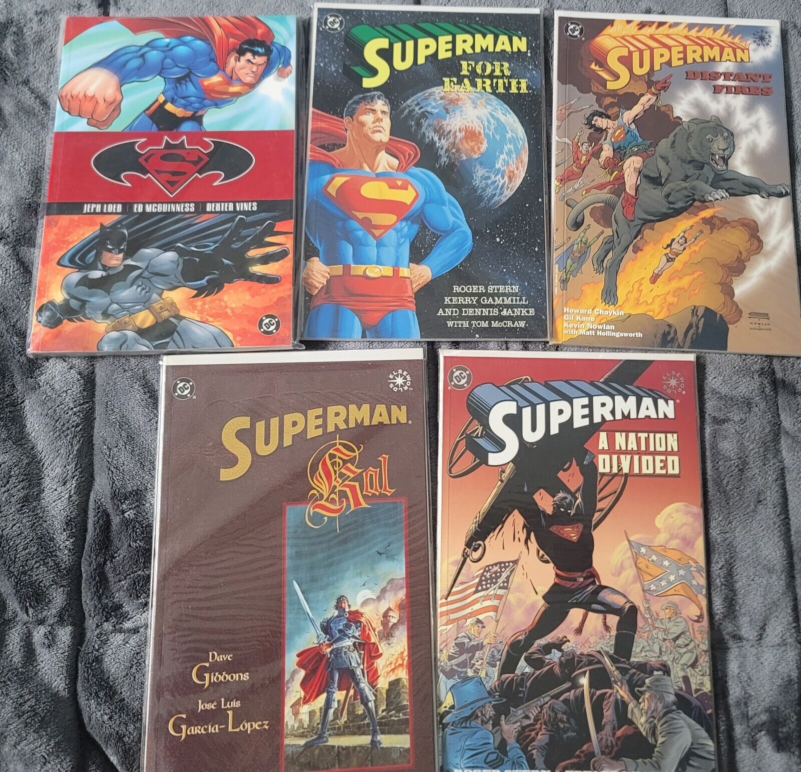 Lot Of 5 TPB Superman Books New Kal Nation Divided For Earth Distant Fires NM