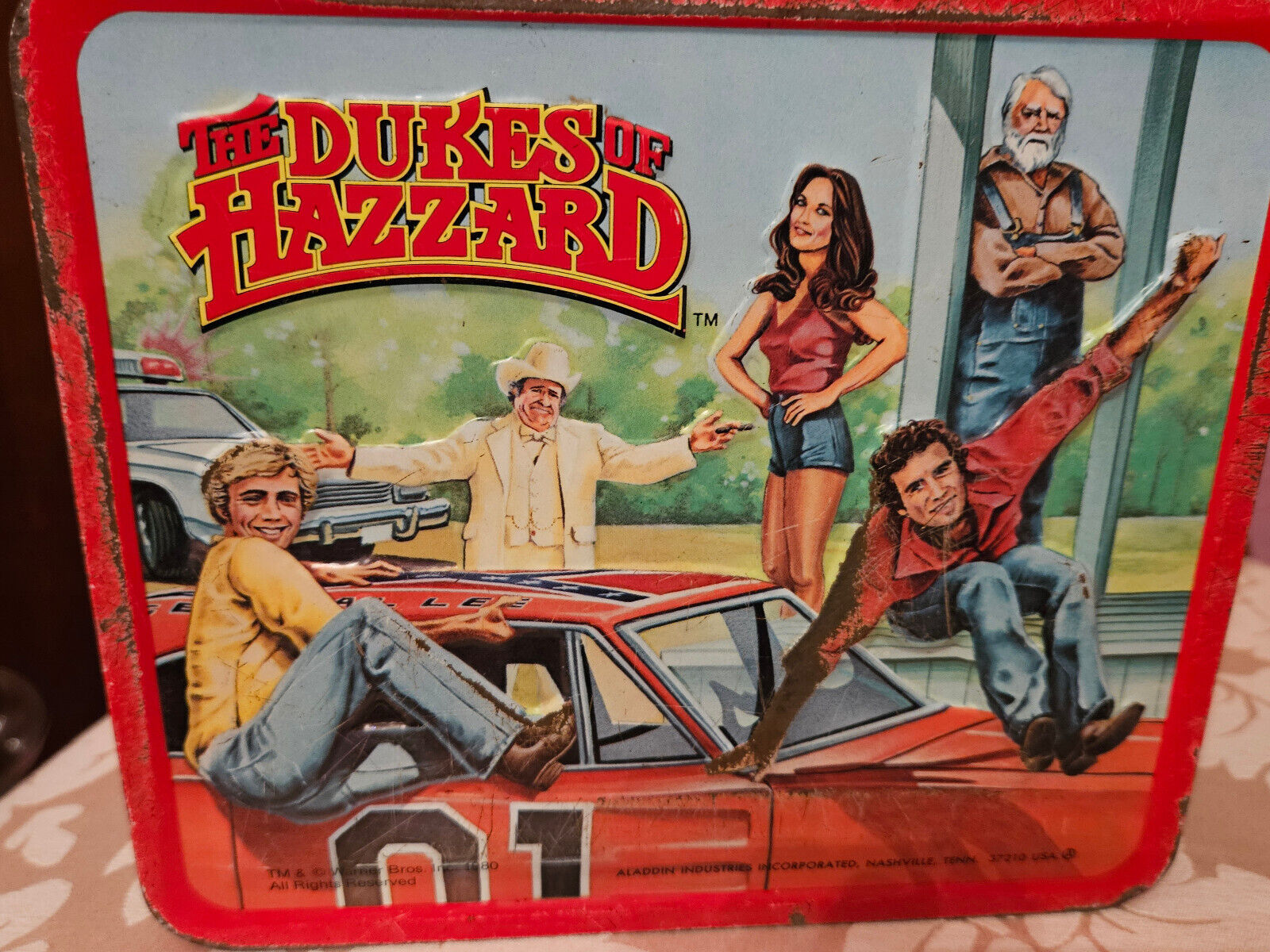 Vintage Dukes Of Hazzard Metal Lunch Box Thermos 