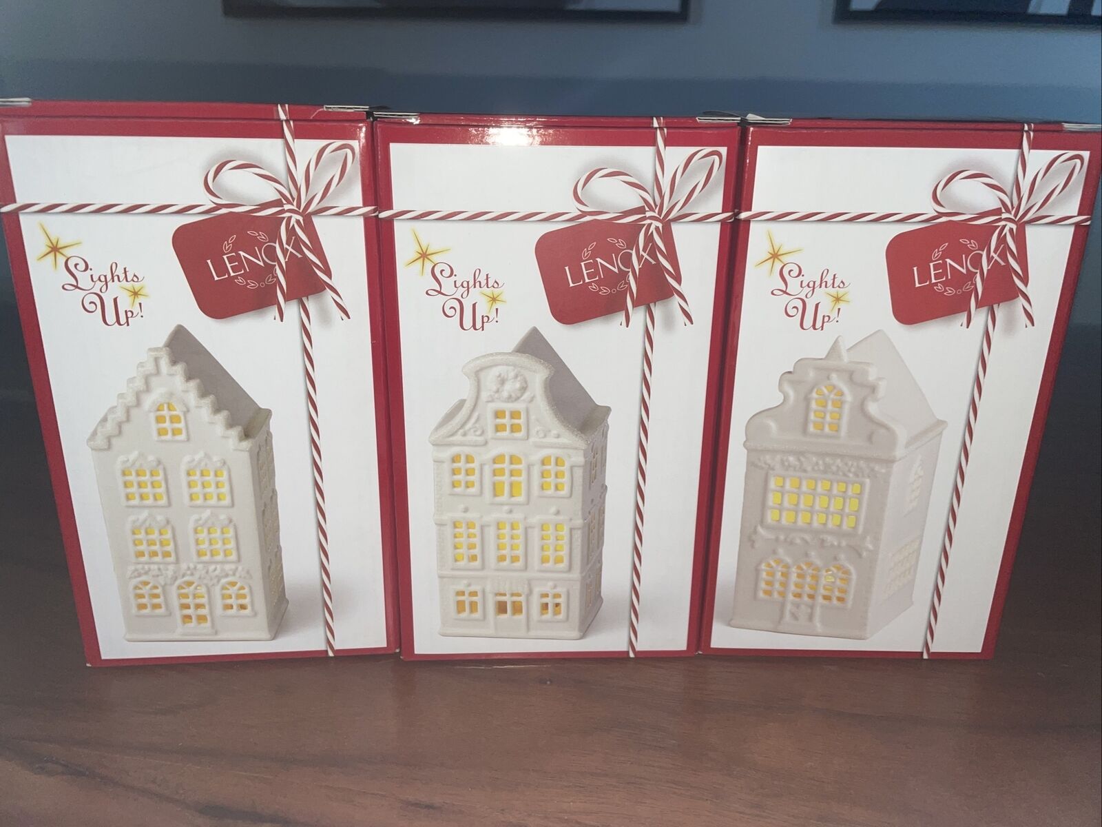 LENOX ILLUMINATIONS Christmas House Complete Set NEW And Tested