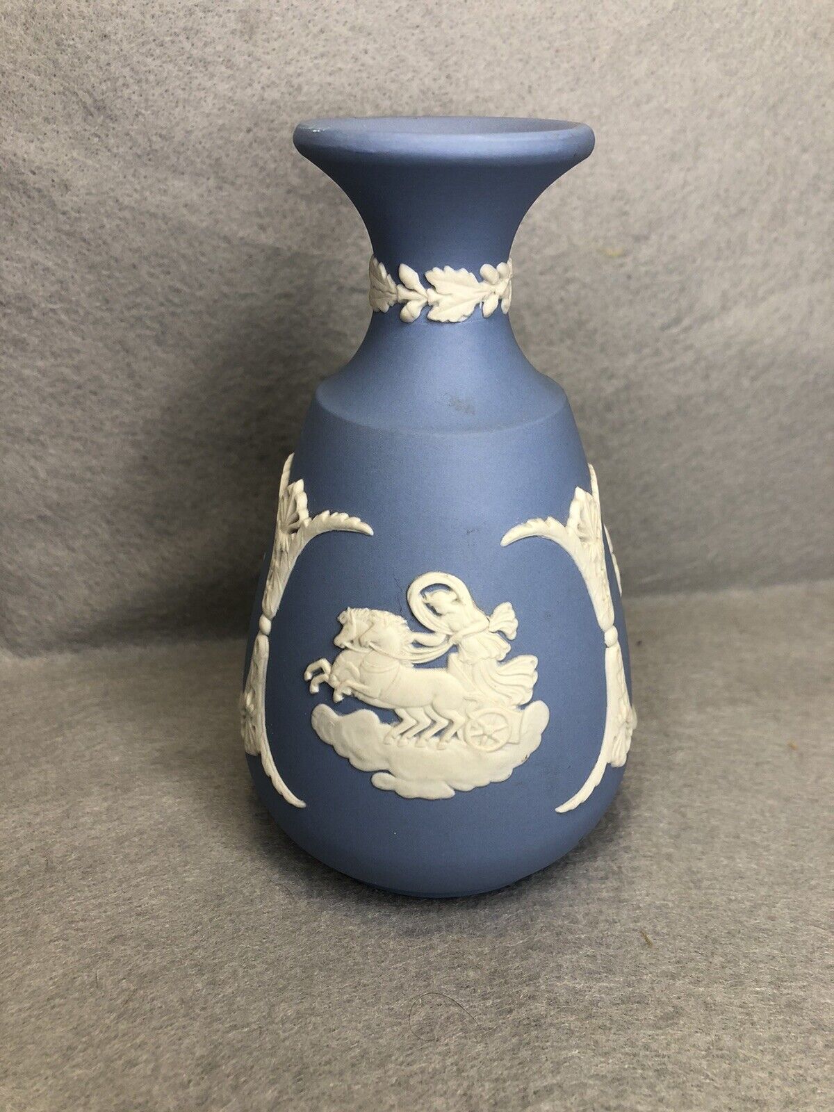 Vintage Wedgwood Blue Jasperware Bud Vase
