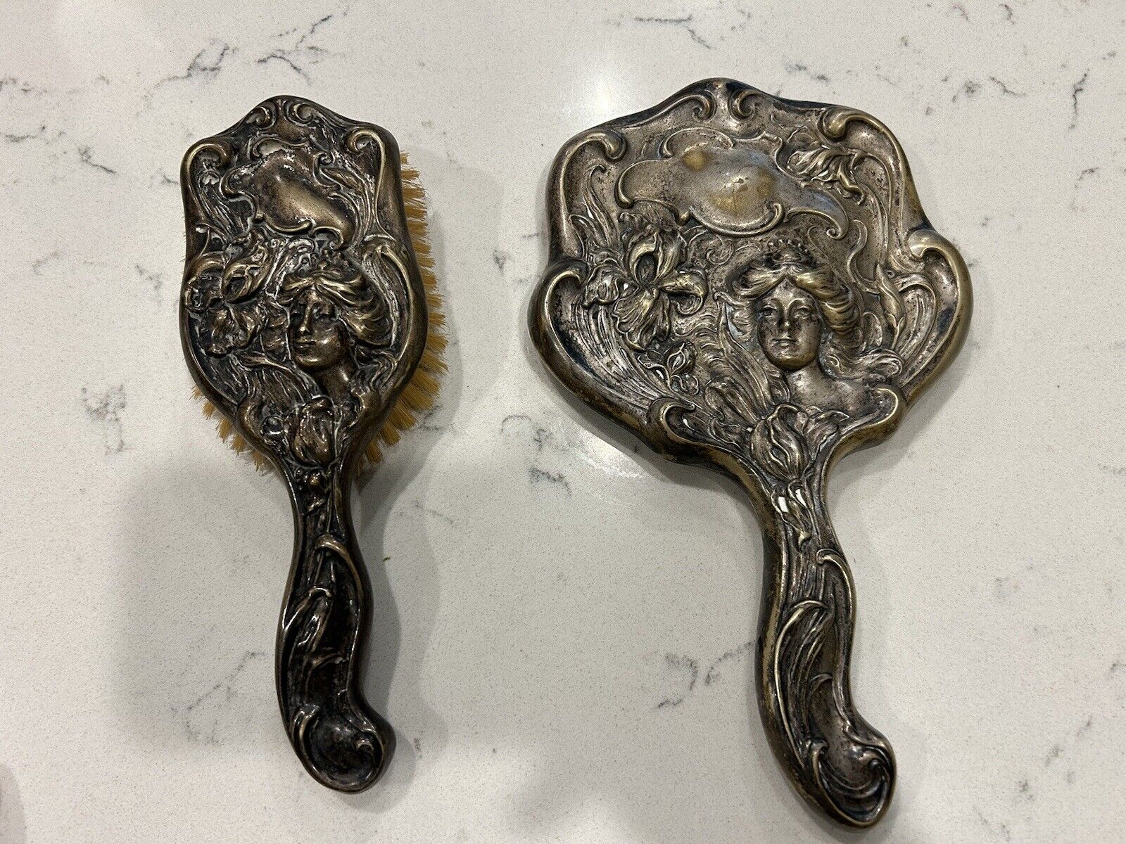 Late 1800’s To Early 1900’s Brush And Mirror