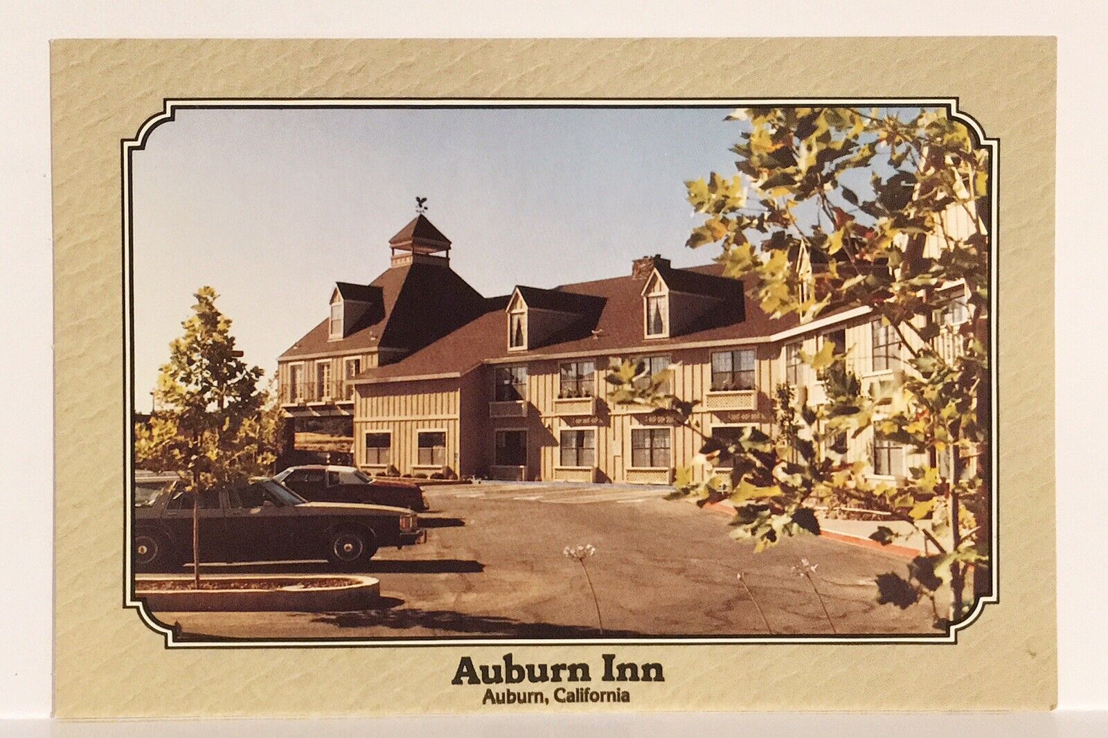 Auburn Inn Hotel California Street View And Map View CA Postcard B6