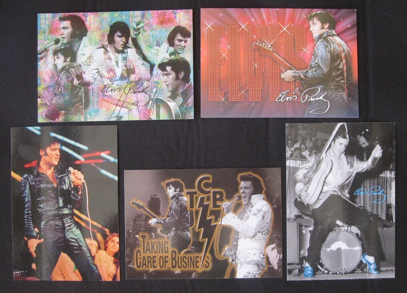 Elvis Presley Licensed Set of 5 (Five) Different 4X6 Color Postcards 