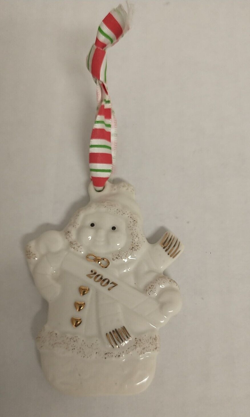 2007 Lenox Christmas Tree Snowboy Snowman Ornament (O1)