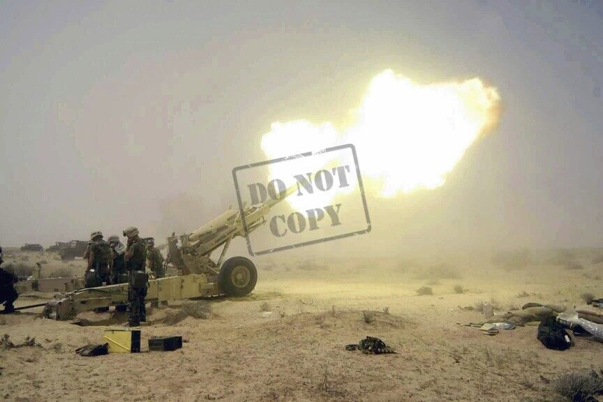 US Marine Corps (USMC)  M 198 155mm howitzer Iraqi Freedom I 8x12 Photograph
