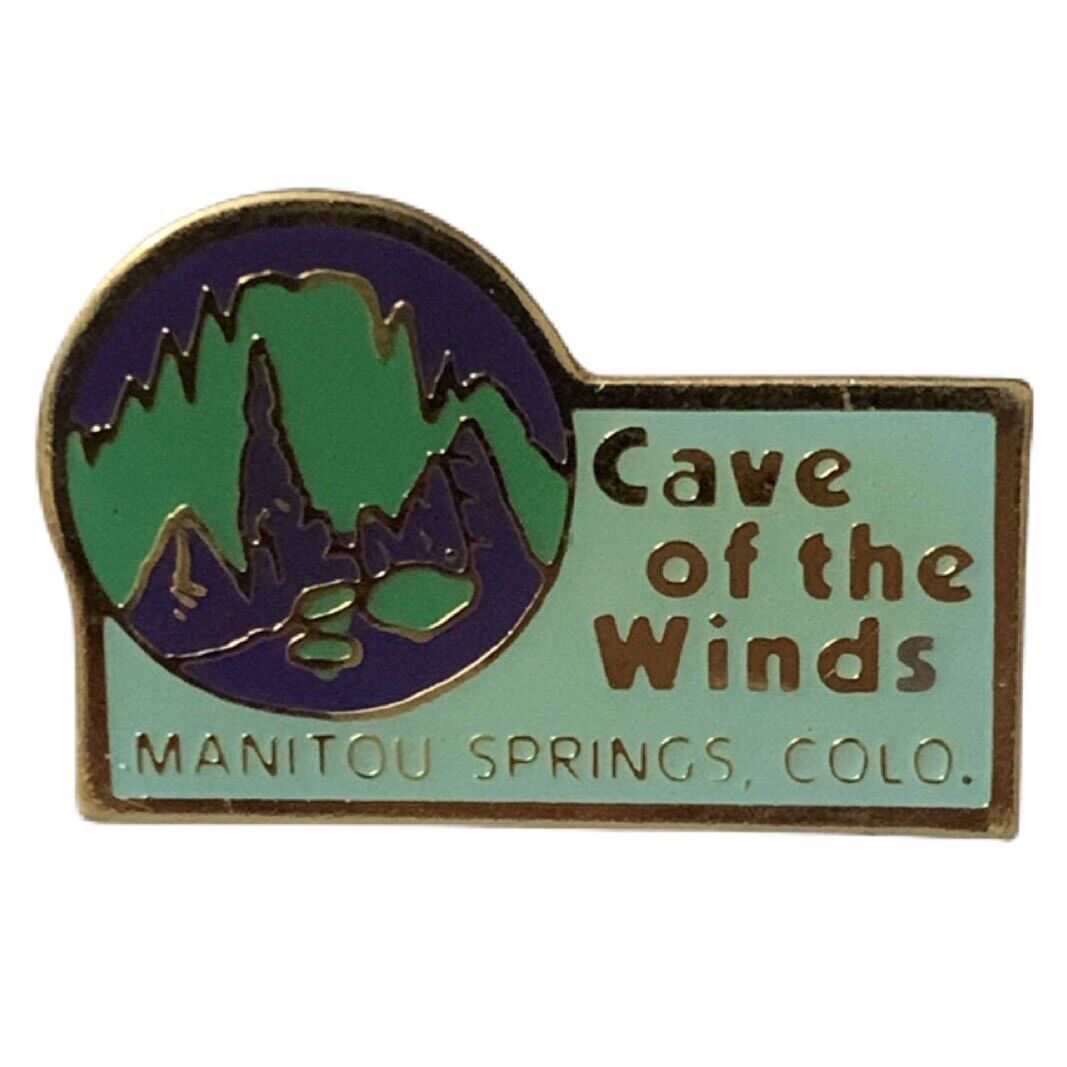 Vintage Cave of the Winds Manitou Springs Colorado Travel Souvenir Pin