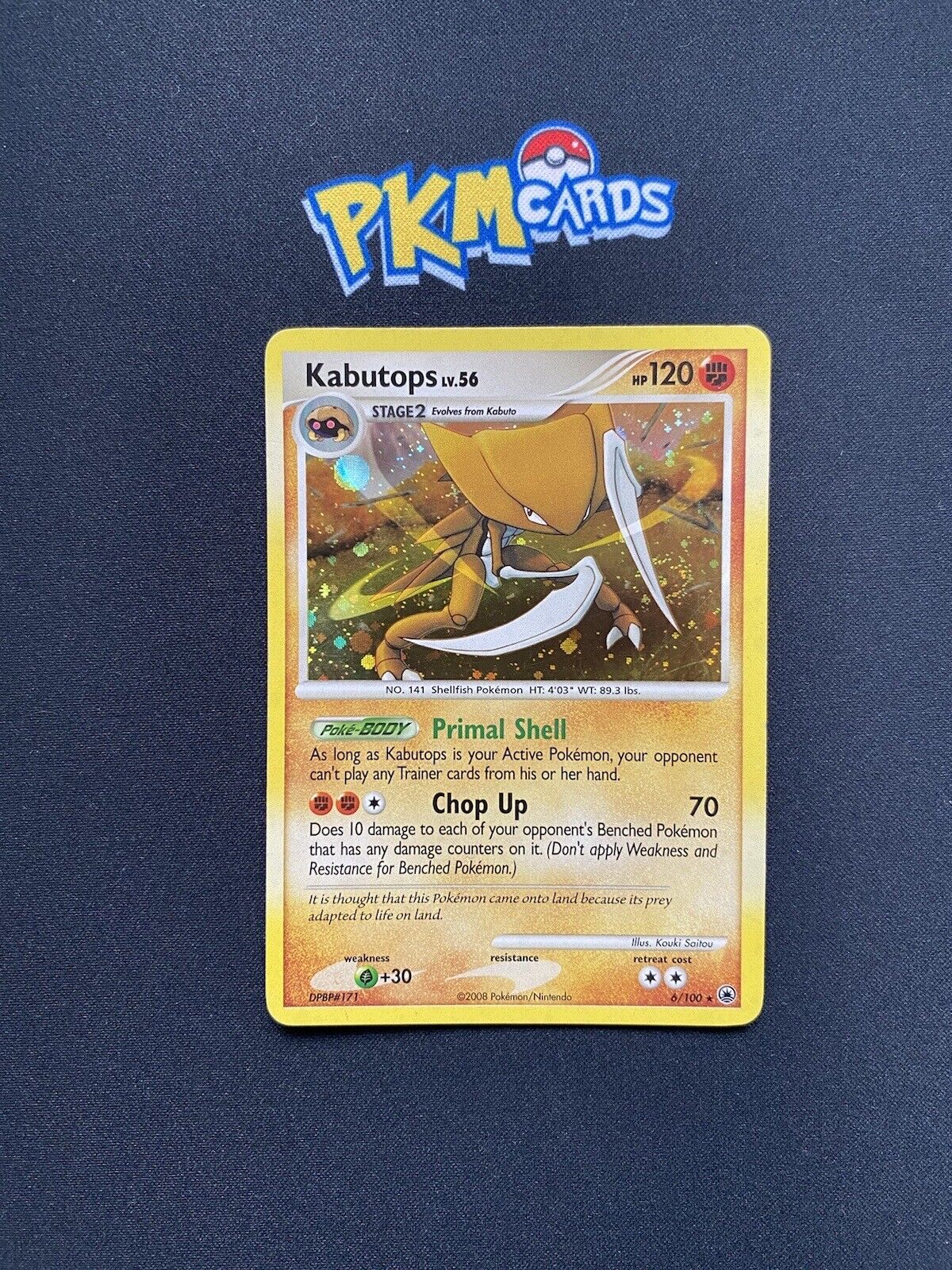 Pokémon TCG Kabutops D&P Majestic Dawn 6/100 Holo Rare LP.