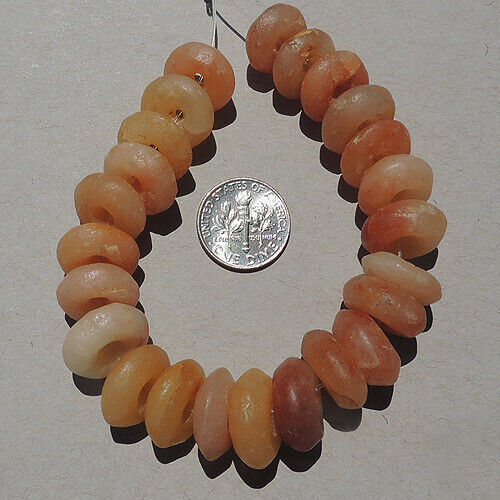 24 ancient agate african stone beads mali #5046