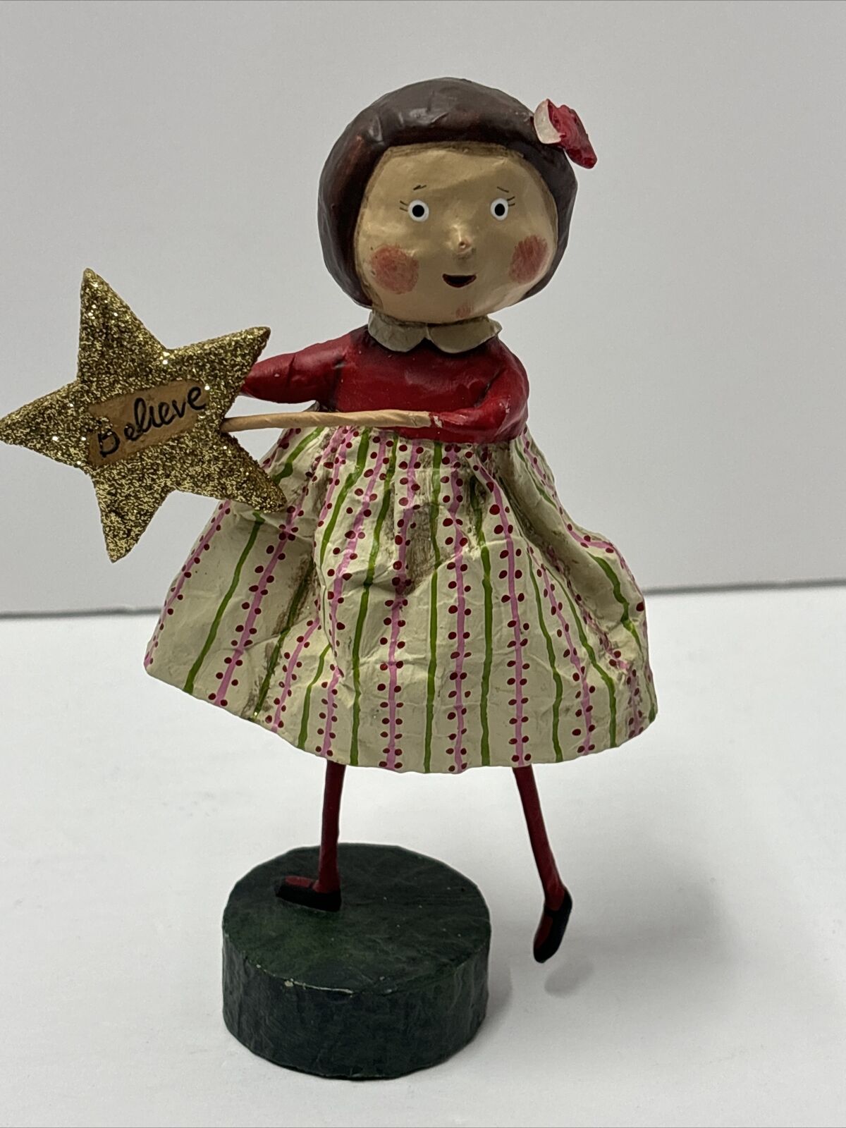 Lori Mitchell Christmas Figurine Girl with \