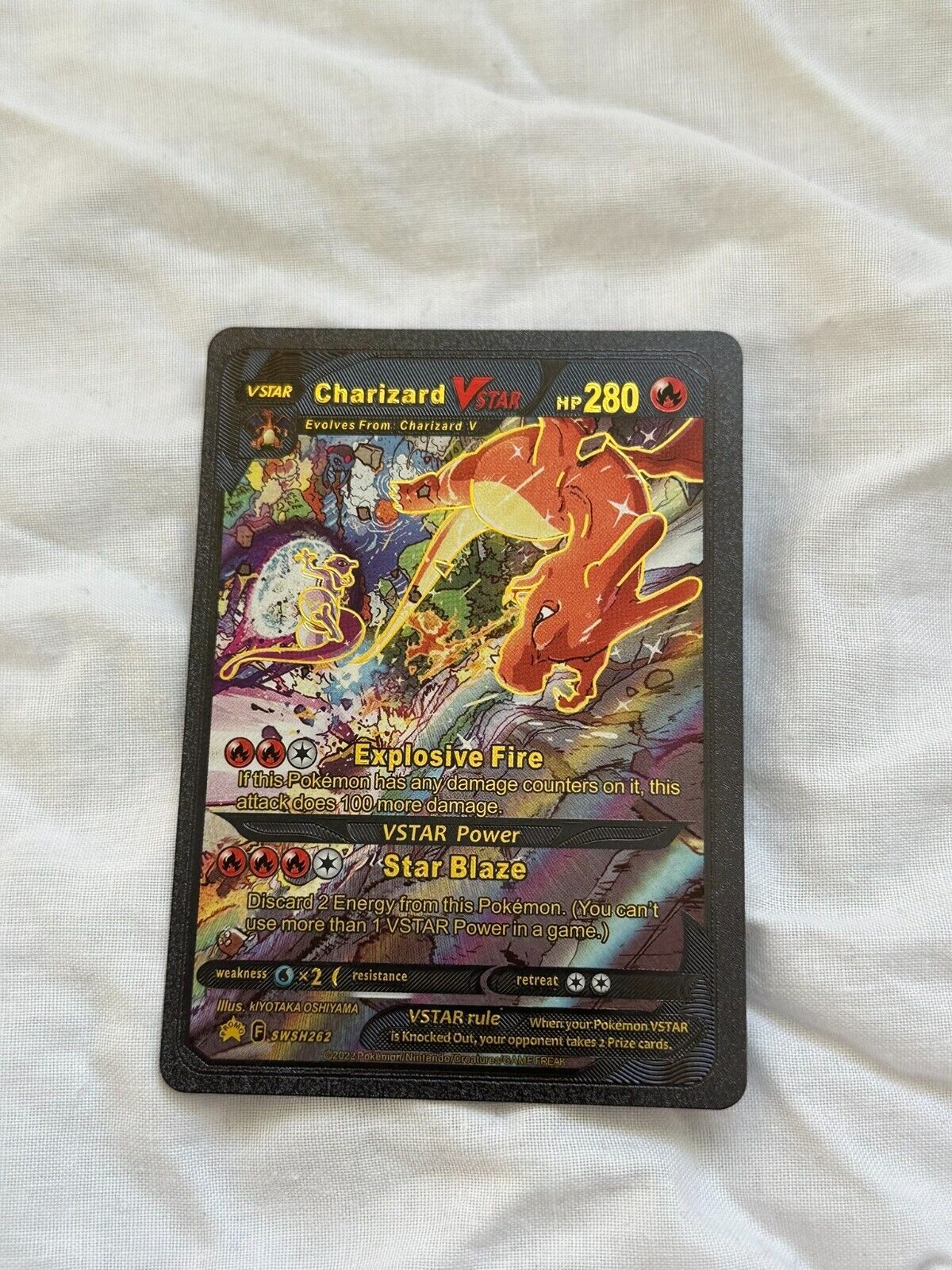 Charizard VSTAR Gigantamax Alt Art Rare Pokemon TCG Gold Metal Foil Card