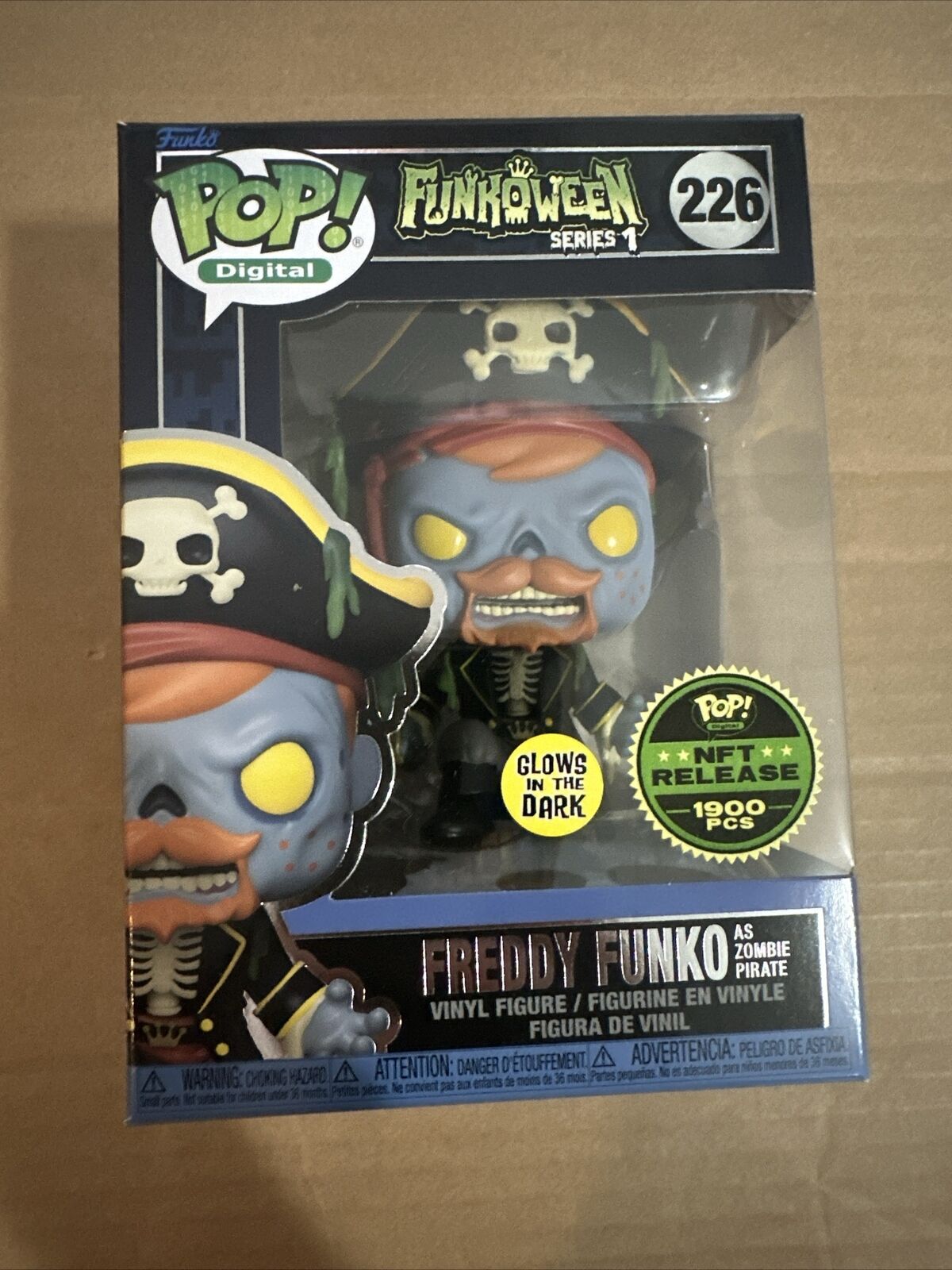 Funko POP Digital #226 Funkoween Freddy Zombie Pirate Legendary Minor Box Wear